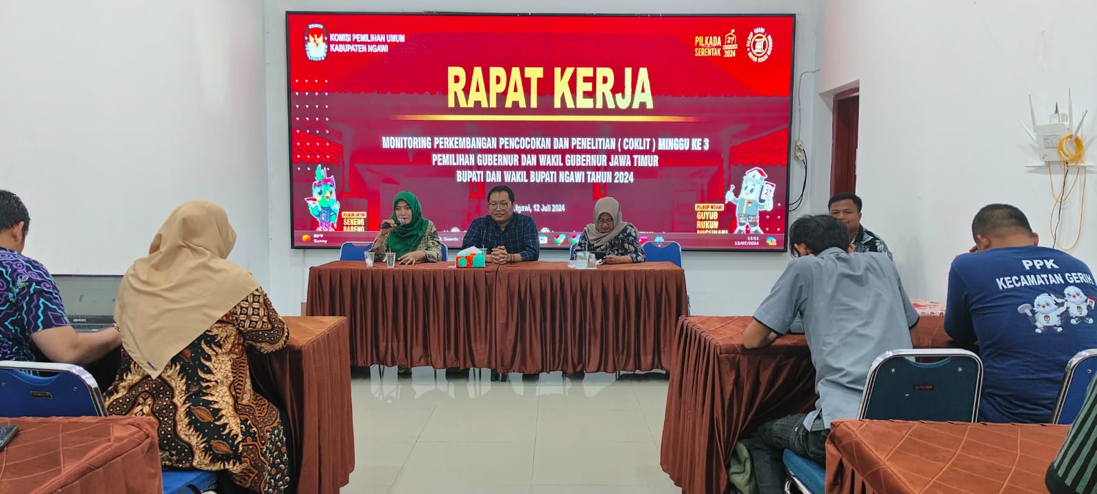 PERKEMBANGAN MONITORING COKLIT KPU KABUPATEN NGAWI MINGGU KE 3