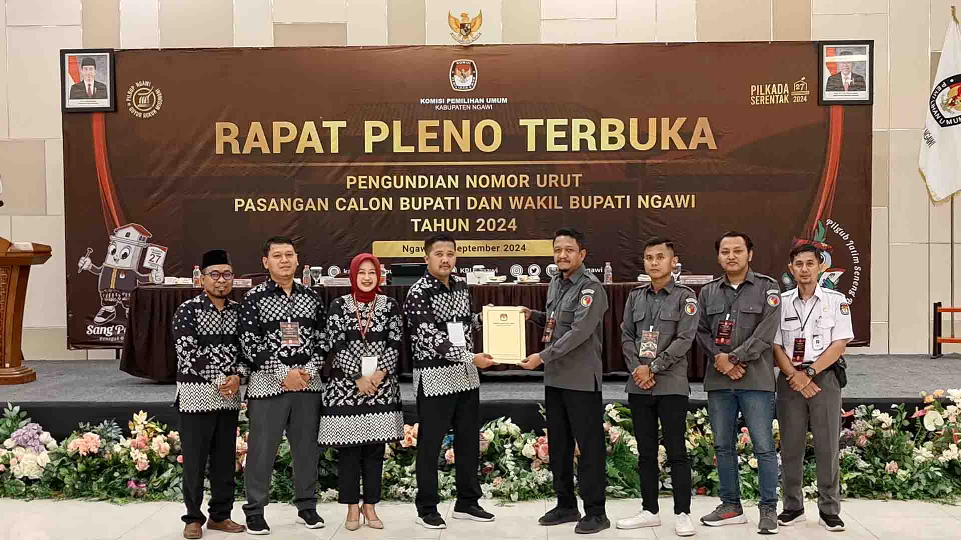 Penetapan Nomor Urut Pasangan Calon Peserta Pemilihan Bupati dan Wakil Bupati Ngawi Tahun 2024