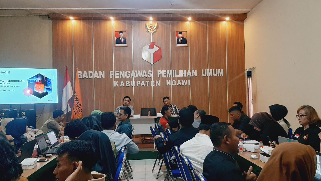 Evaluasi Rumah Data Pemilihan Tahun 2024 di Bawaslu Kabupaten Ngawi