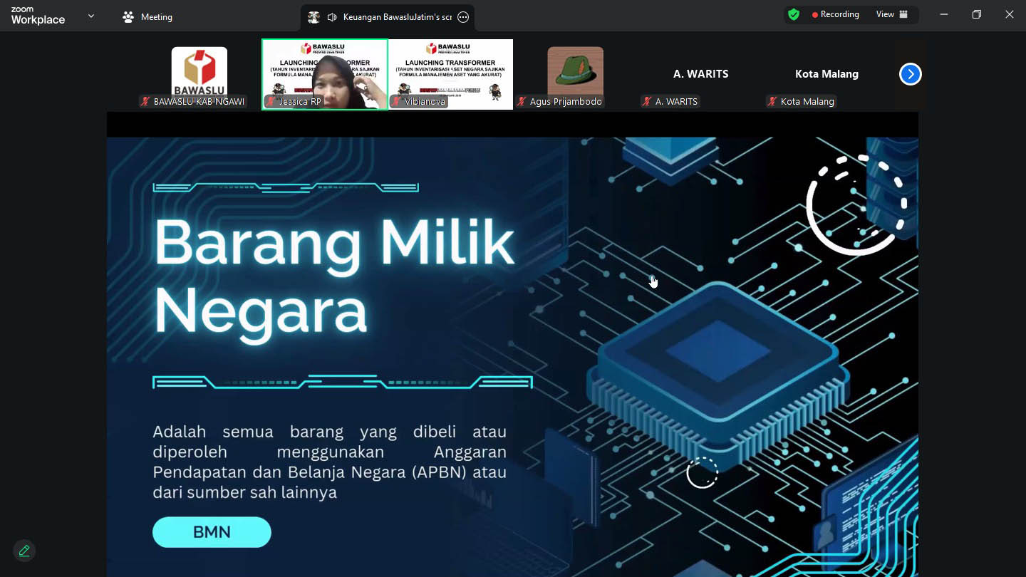 Bawaslu Kabupaten Ngawi Ikuti Launching TRANSFORMER Inventarisasi BMN Tahun Anggaran 2026