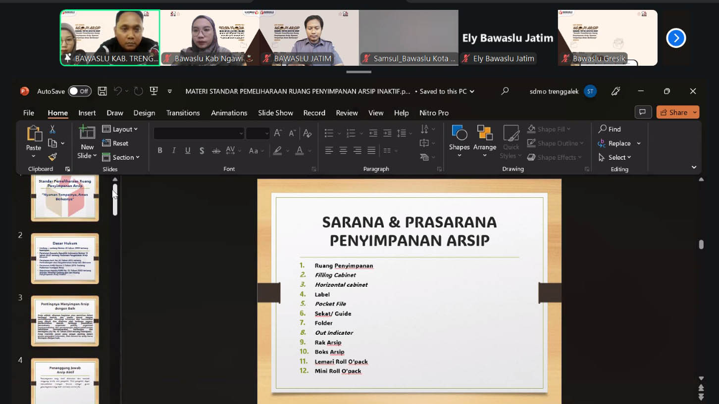 Bawaslu Ngawi Ikuti Penutupan Ngopi Arsip Seri 9, Tegaskan Pentingnya Ruang Arsip yang Nyaman dan Aman