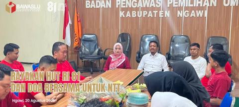 Doa dan Hut 81 Ri bawaslu ngawi
