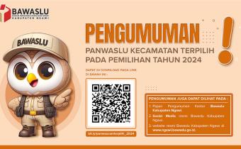 PENGUMUMAN PANWASLU KECAMATAN TERPILIH PADA PEMILIHAN TAHUN 2024