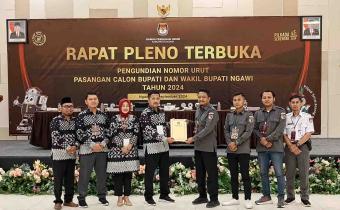 Penetapan Nomor Urut Pasangan Calon Peserta Pemilihan Bupati dan Wakil Bupati Ngawi Tahun 2024