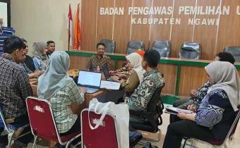 Bawaslu Kabupaten Ngawi Terima Kunjungan Monitoring dari Bawaslu Provinsi Jawa Timur