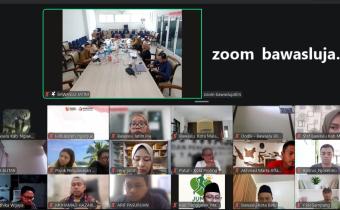 Perkuat Kualitas Pengawasan, Bawaslu Kabupaten Ngawi Ikuti Rakor Virtual Strategi Pengawasan PDPB 2026