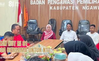 Doa dan Hut 81 Ri bawaslu ngawi